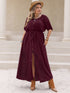 plus-size-round-neck-half-sleeve-dress OhSoStyled - Sophia's Style-1